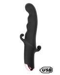 BLACK KNIGHT, Vibromasseur Point G USB en silicone médical doux, doté de 10 modes de vibration BLACK KNIGHT, Vibromasseur Point G USB en silicone médical doux, doté de 10 modes de vibration