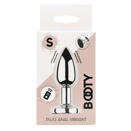 Plug vibrant acier inoxydable anal taille S avec télécommande, USB BOOTY