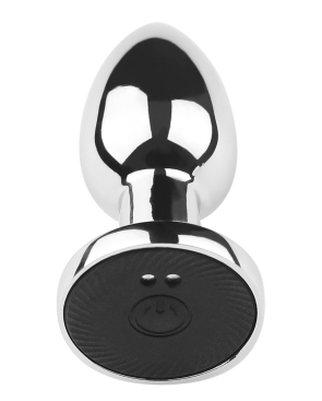 Plug vibrant acier inoxydable anal taille S avec télécommande, USB BOOTY
