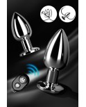 Plug vibrant acier inoxydable anal taille S avec télécommande, USB BOOTY Plug vibrant acier inoxydable anal taille S avec télécommande, USB BOOTY