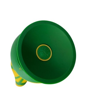 Gode ventouse tentacule Kraken vibrant 21 cm vert et jaune USB 