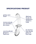 Gode en verre borosilicaté massif transparent Double Crystal Satisfyer