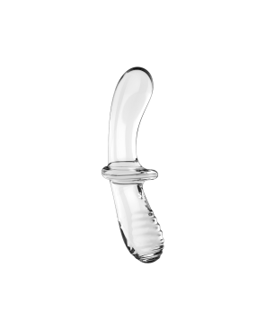 Gode en verre borosilicaté massif transparent Double Crystal Satisfyer 