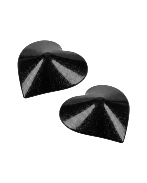 Nipple Métal noir Cache tétons cœur