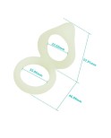 Double cockring vert fluorescent en silicone Double cockring vert fluorescent en silicone