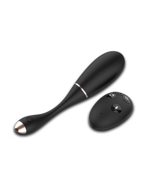 Œuf vibrant télécommandé USB noir avec option commande vocale LOLA-S