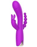 Vibromasseur triple stimulation très puissant violet USB Vibromasseur triple stimulation très puissant violet USB