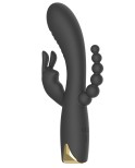 Vibromasseur triple stimulation très puissant noir USB Vibromasseur triple stimulation très puissant noir USB
