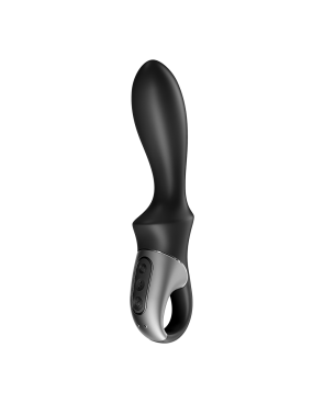 Vibromasseur noir USB, chauffant et connecté Heat Climax Satisfyer
