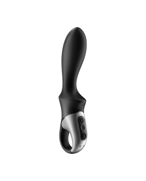 Vibromasseur noir USB, chauffant et connecté Heat Climax Satisfyer
