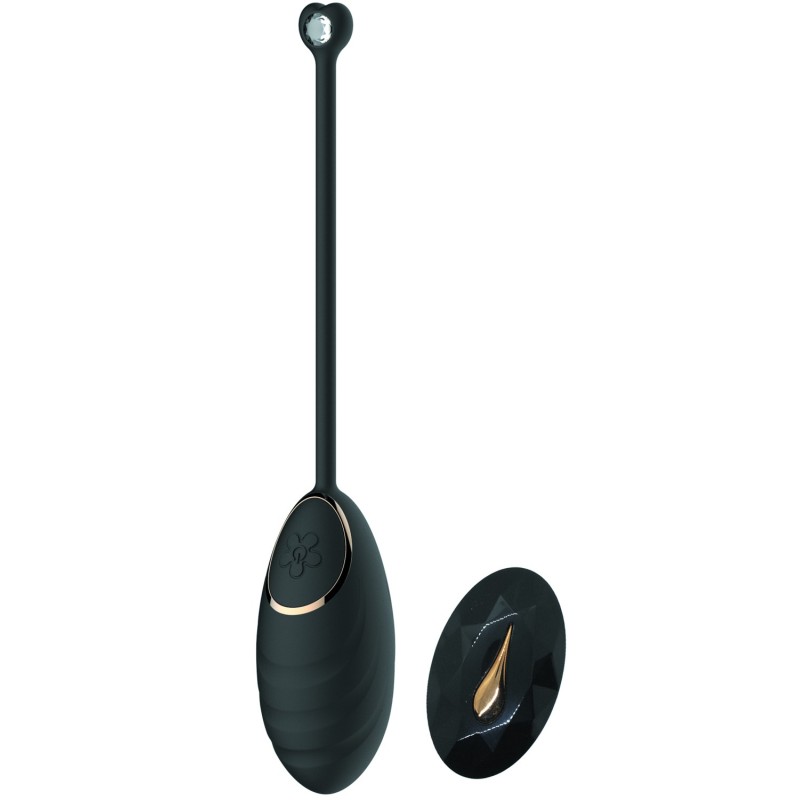 Œuf vibrant noir avec télécommande USB