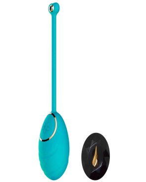 Œuf vibrant bleu avec télécommande USB