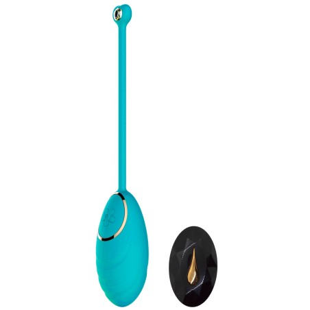 Œuf vibrant bleu avec télécommande USB