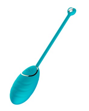 Œuf vibrant bleu avec télécommande USB