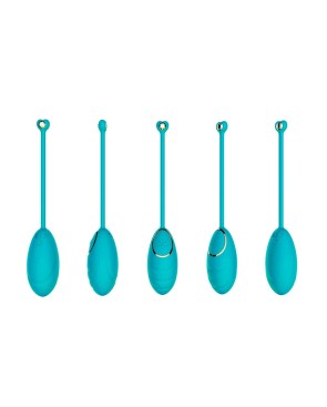 Œuf vibrant bleu avec télécommande USB 