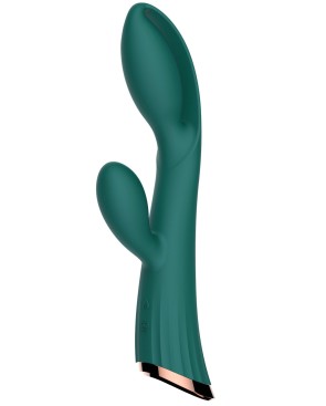 Vibromasseur vert avec stimulateur de clitoris LRIS USB