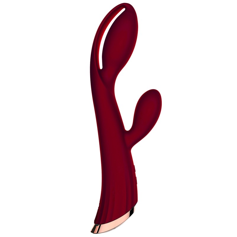 Vibromasseur rouge avec stimulateur de clitoris LRIS USB Vibromasseur rouge avec stimulateur de clitoris LRIS USB