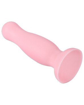 Plug anal ventouse rose pastel taille M