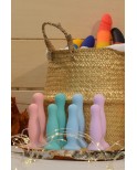 Plug anal ventouse violet pastel taille M