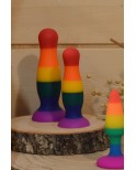 Plug anal ventouse multicouleur taille S Plug anal ventouse multicouleur taille S