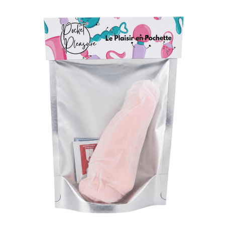 Gode Réaliste Ventouse avec Testicules 1 dosette de lubrifiant — Pocket Pleasure
