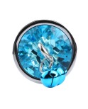 Plug bijou aluminium bleu avec clochettes Taille M JINGLE Plug bijou aluminium bleu avec clochettes Taille M JINGLE