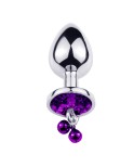 Plug bijou aluminium violet avec clochettes Taille S JINGLE Plug bijou aluminium violet avec clochettes Taille S JINGLE