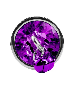 Plug bijou aluminium violet avec clochettes Taille S JINGLE 