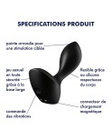 Plug anal vibrant noir USB Backdoor Lover Satisfyer