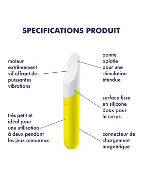 Vibromasseur jaune USB Ultra Power Bullet 7 Satisfyer