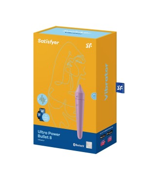 Vibromasseur connecté lilas USB Ultra Power Bullet 8 Satisfyer 