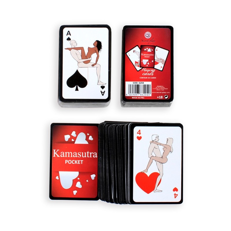 Mini jeu de 54 cartes Kamasutra Mini jeu de 54 cartes Kamasutra