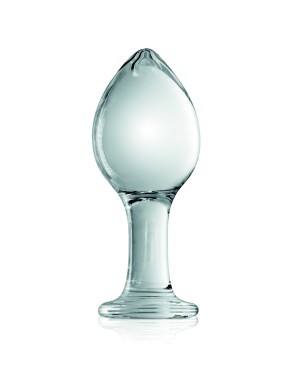 Plug anal boule en verre transparent n°32 Glossy