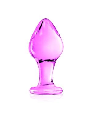 Plug anal boule en verre rose n°31 Glossy