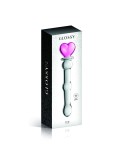 Gode en verre bicolor avec boules et coeur n°21 Glossy Gode en verre bicolor avec boules et coeur n°21 Glossy