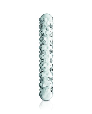 Gode en verre transparent perlé n°6 Glossy