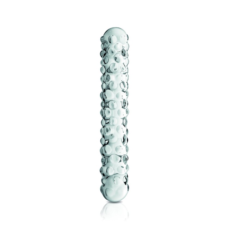 Gode en verre transparent perlé n°6 Glossy Gode en verre transparent perlé n°6 Glossy