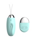 Oeuf vibrant rainuré turquoise USB avec télécommande Oeuf vibrant rainuré turquoise USB avec télécommande