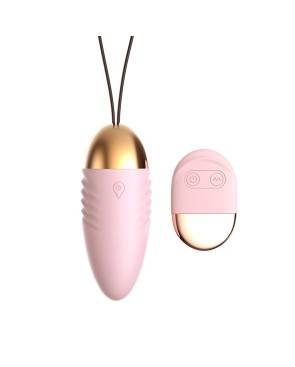 Oeuf vibrant rose avec télécommande à piles