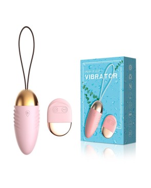 Oeuf vibrant rose avec télécommande à piles
