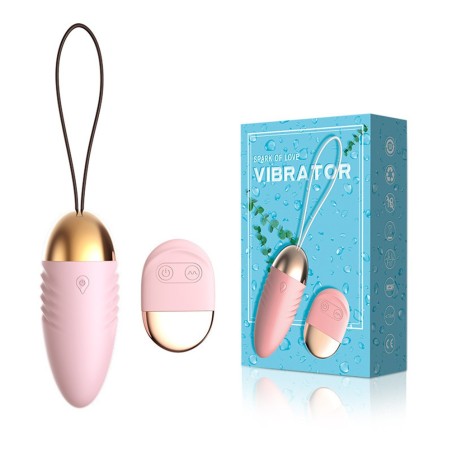 Oeuf vibrant rose avec télécommande à piles