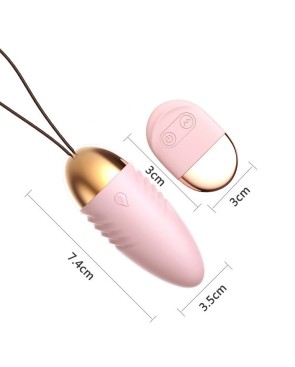 Oeuf  vibrant rose avec télécommande à piles  