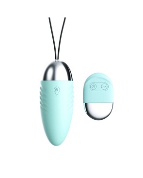 Oeuf vibrant turquoise avec télécommande à piles