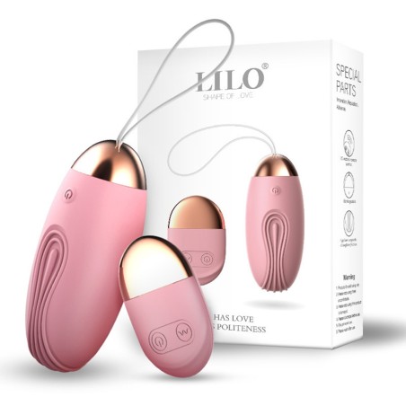 Oeuf vibrant rainuré rose USB avec télécommande