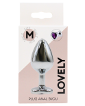 Plug bijou en aluminium bijou coeur violet Medium LOVELY Plug bijou en aluminium bijou coeur violet Medium LOVELY