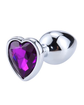 Plug bijou en aluminium bijou coeur violet Medium LOVELY