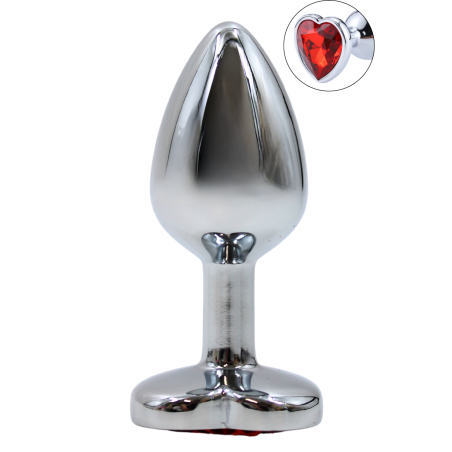 Plug bijou coeur en aluminium bijou rouge Small LOVELY