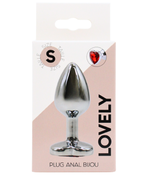 Plug bijou coeur en aluminium bijou rouge Small LOVELY