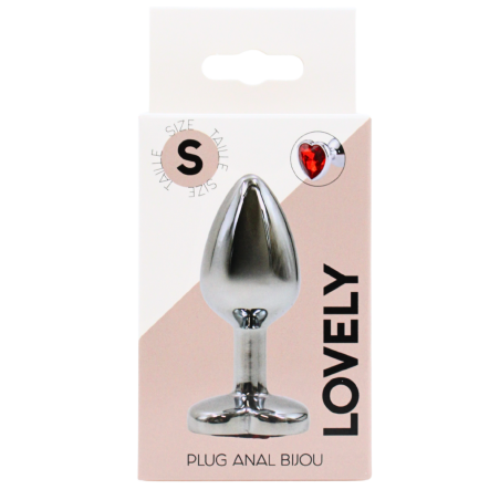 Plug bijou coeur en aluminium bijou rouge Small LOVELY