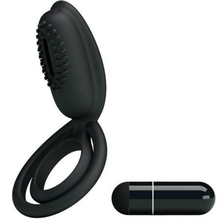 Cockring vibrant en silicone avec stimulateur clitoridien Esther 